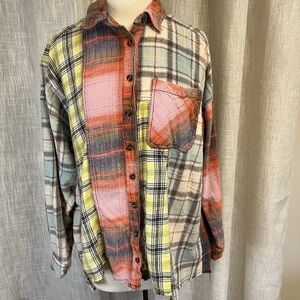 BDG Robbie Spliced Flannel Button-Down Shirt from Urban Outfitters.